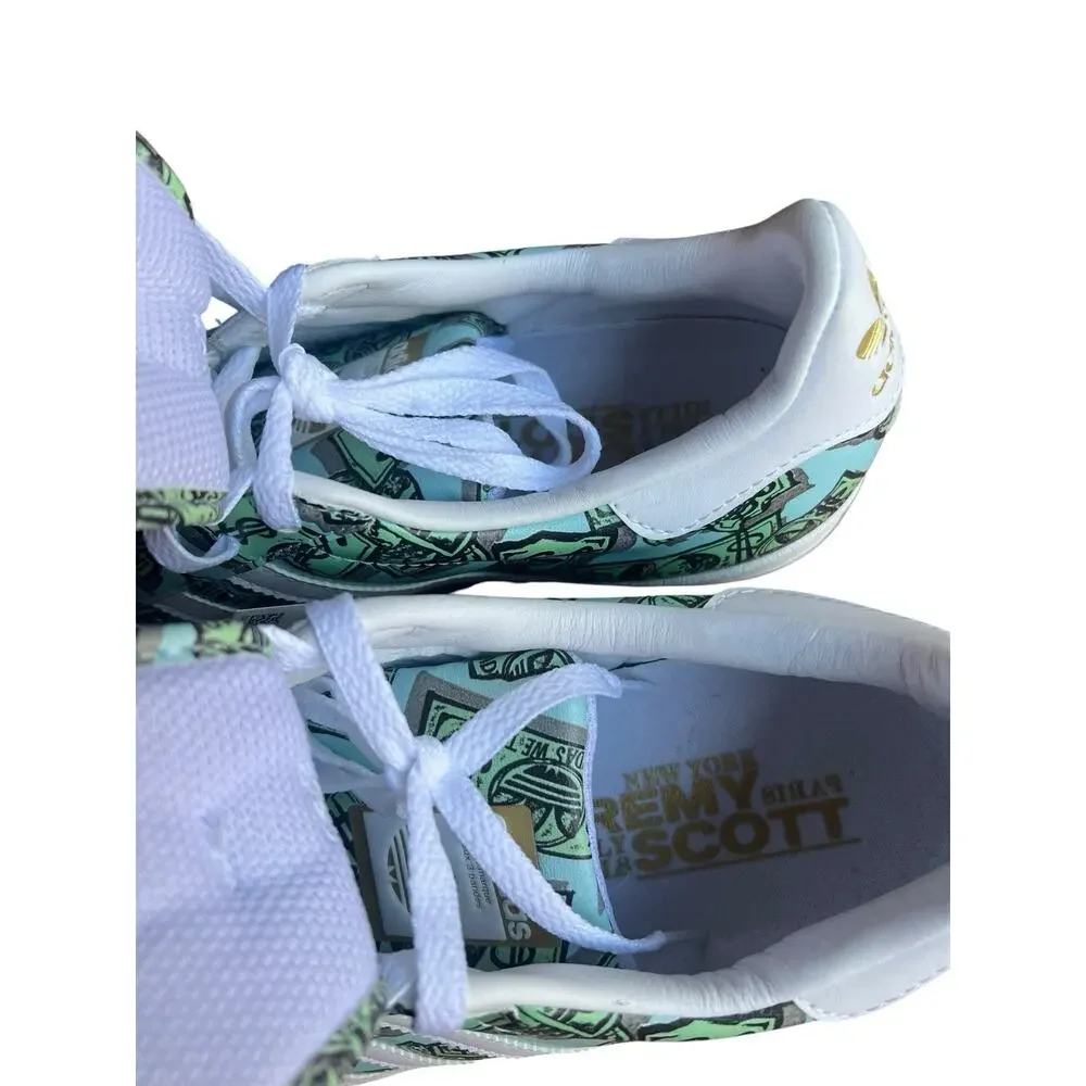 NEW Adidas Jeremy Scott Money Print Superstar Shoes Mens HP6596 Size 8 Rare